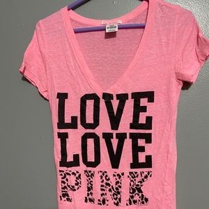 PINK V-neck top